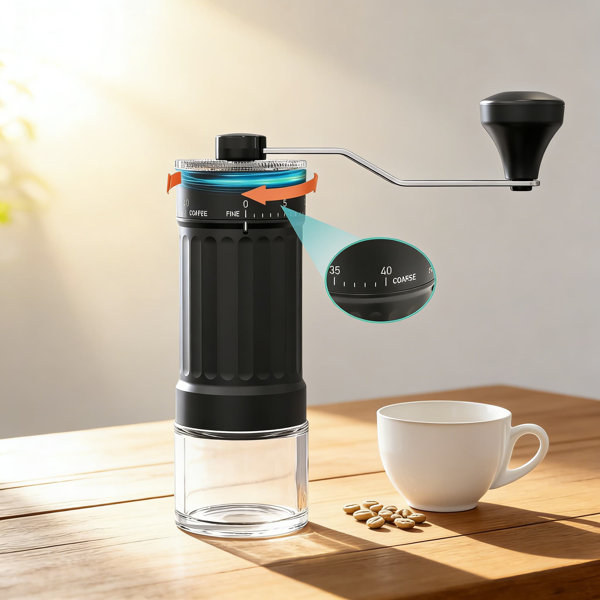 CQSXYF Manual Coffee Grinder With 40-Position External Adjustment